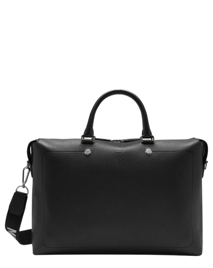 City Briefcase Heavy Grain & Branded Webbing (Black)