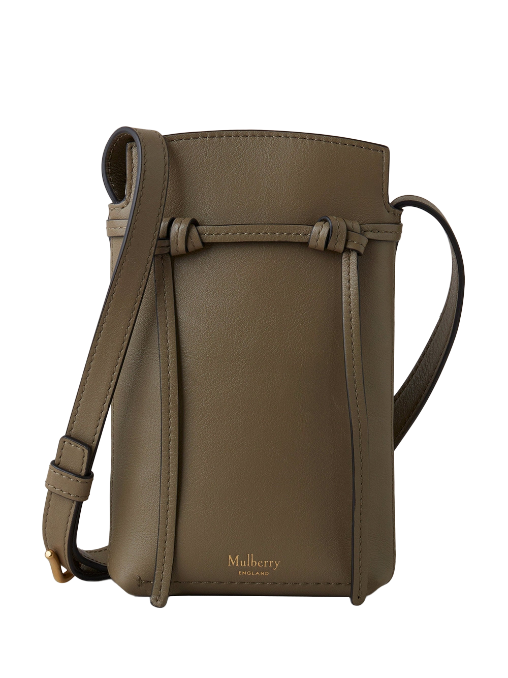 Mulberry-Clovelly-Phone-Pouch-Linen-Green-Micro-Classic-Grain