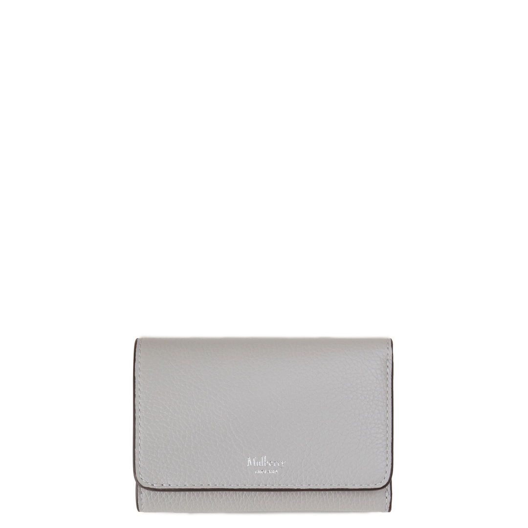 Continental Trifold Pale Grey Small Classic Grain