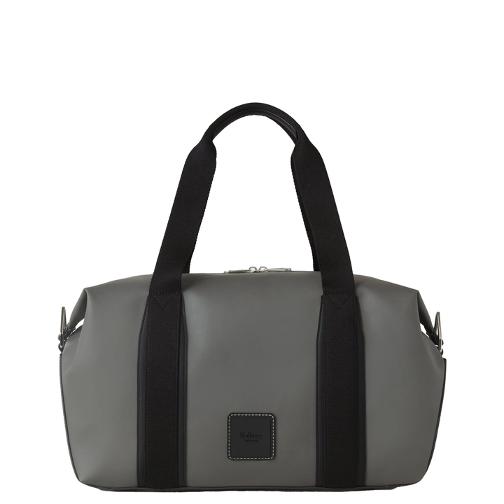Dalston Holdall Asphalt & Black Coated Canvas & Rubberised Leather