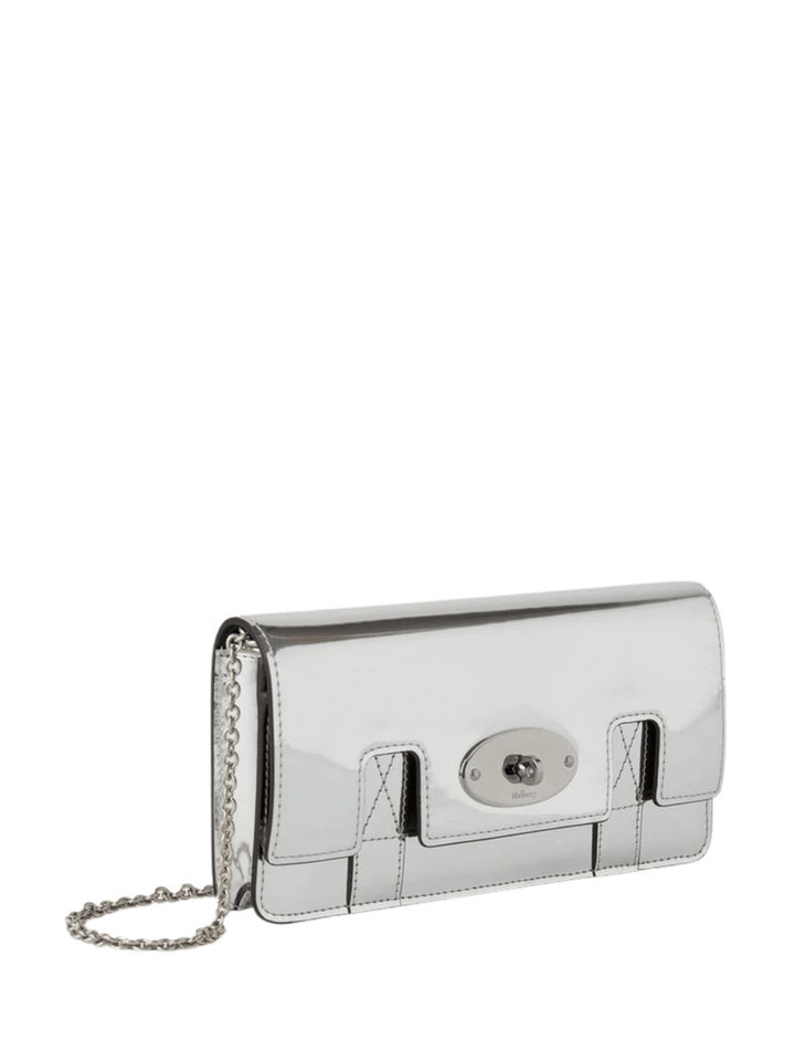 Mulberry-EastWestBayswaterClutchMirrorPlainVersion-Silver-3