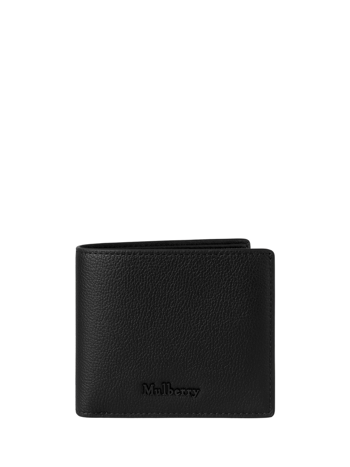 Farringdon 8 Card Wallet Black Small Pebble Grain