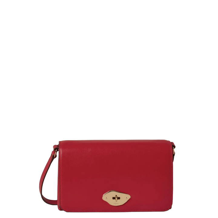 Lana Wallet On Strap Scarlet Red High Gloss Leather