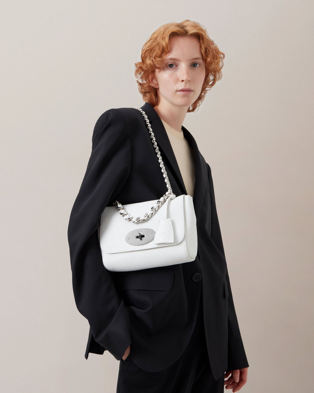 mulberry lily white Top Handle Lily Heavy Grain (Carbon Neutral White) – Club21.com