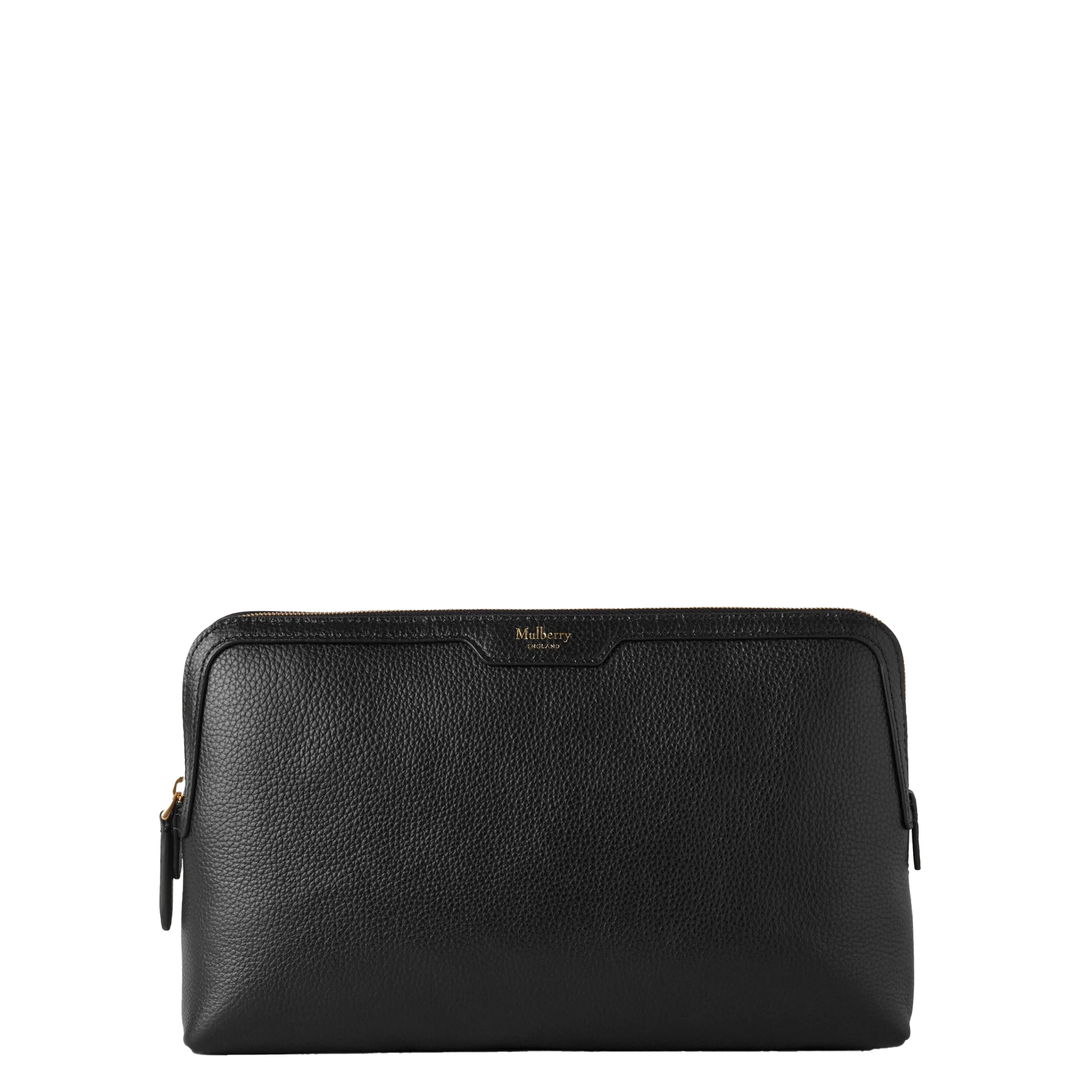 Medium Cosmetic Pouch Black Small Classic Grain
