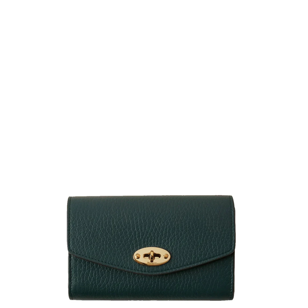 Medium Darley Wallet Heavy Grain (Mulberry Green)