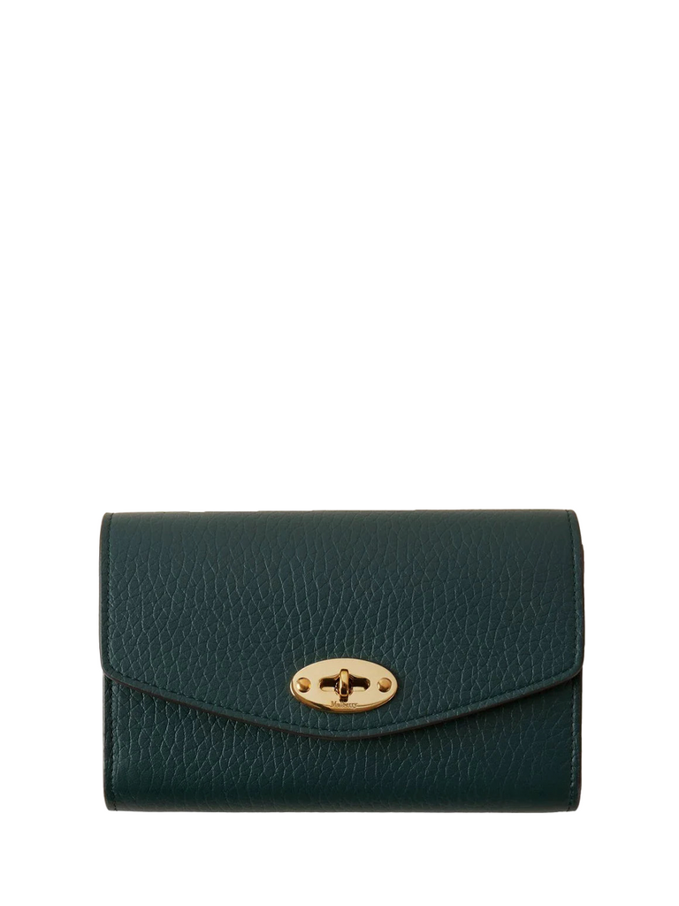 Medium Darley Wallet Mulberry Green Heavy Grain Club21