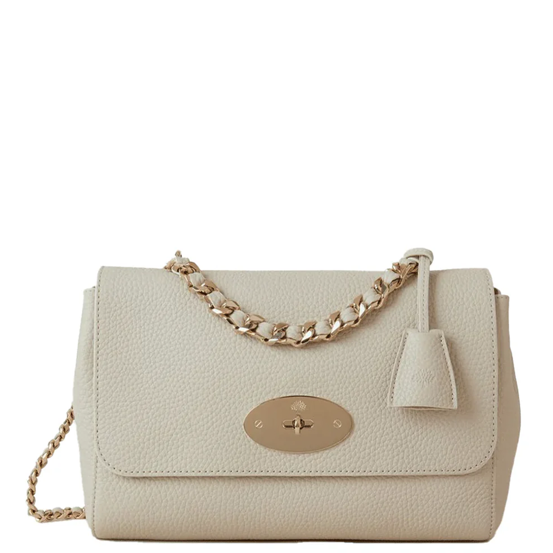 Medium Lily Top Handle Heavy Grain (Chalk)