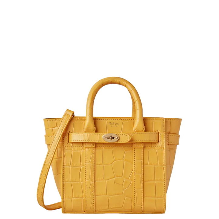 Micro Zipped Bayswater Yellow Matte Small Croc