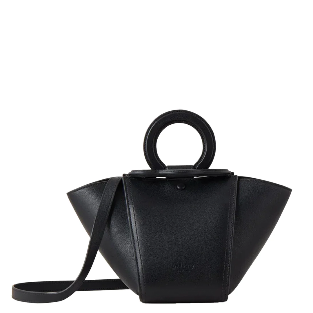 Mini Rider'S Top Handle Bag Silky Calf (Black)