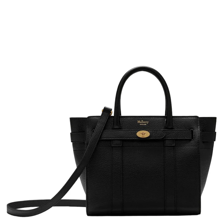 Mini Zipped Bayswater Small Classic Grain (Black)