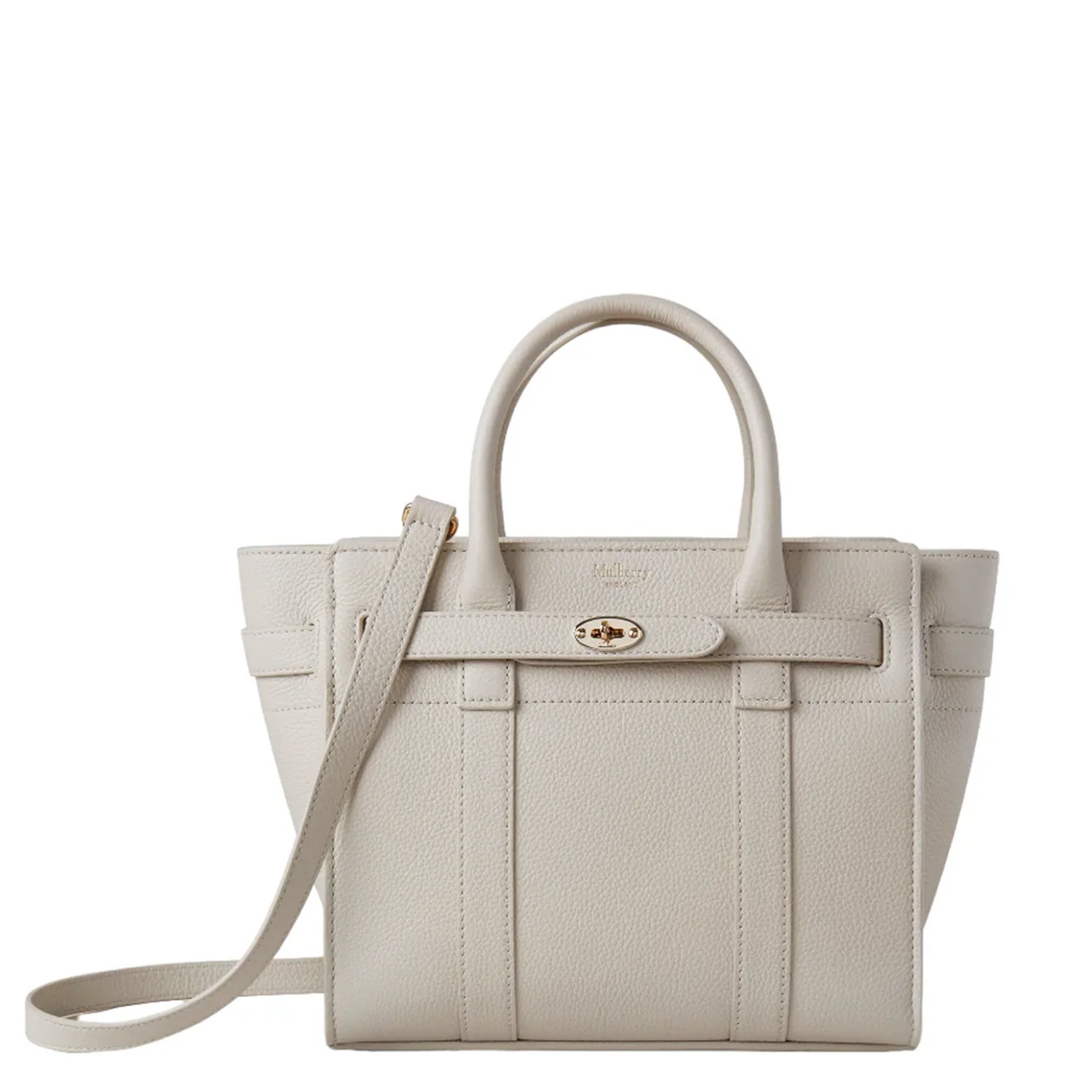 Mini Zipped Bayswater Small Classic Grain (Chalk)