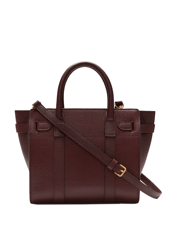 Mulberry Mini Zipped Bayswater Small Classic Grain Burgundy 2