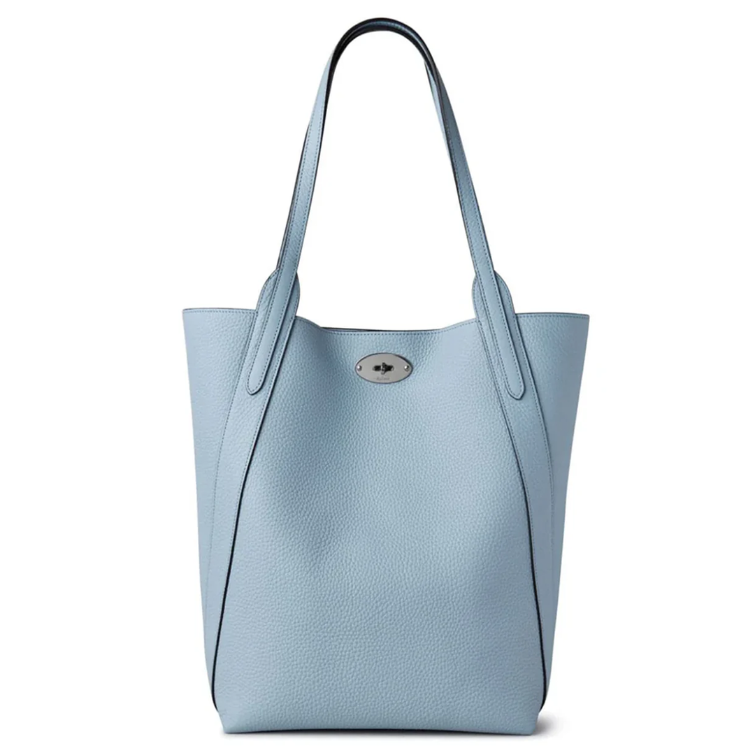 North South Bayswater Tote Poplin Blue Heavy Grain