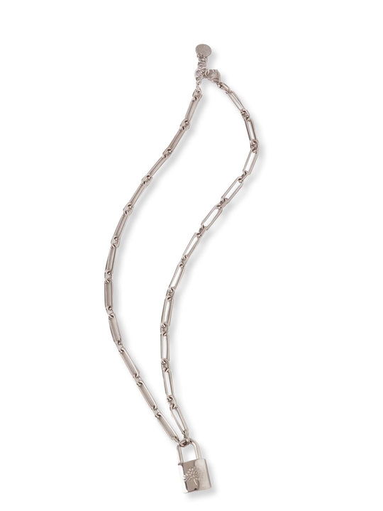 Padlock Necklace (Silver)