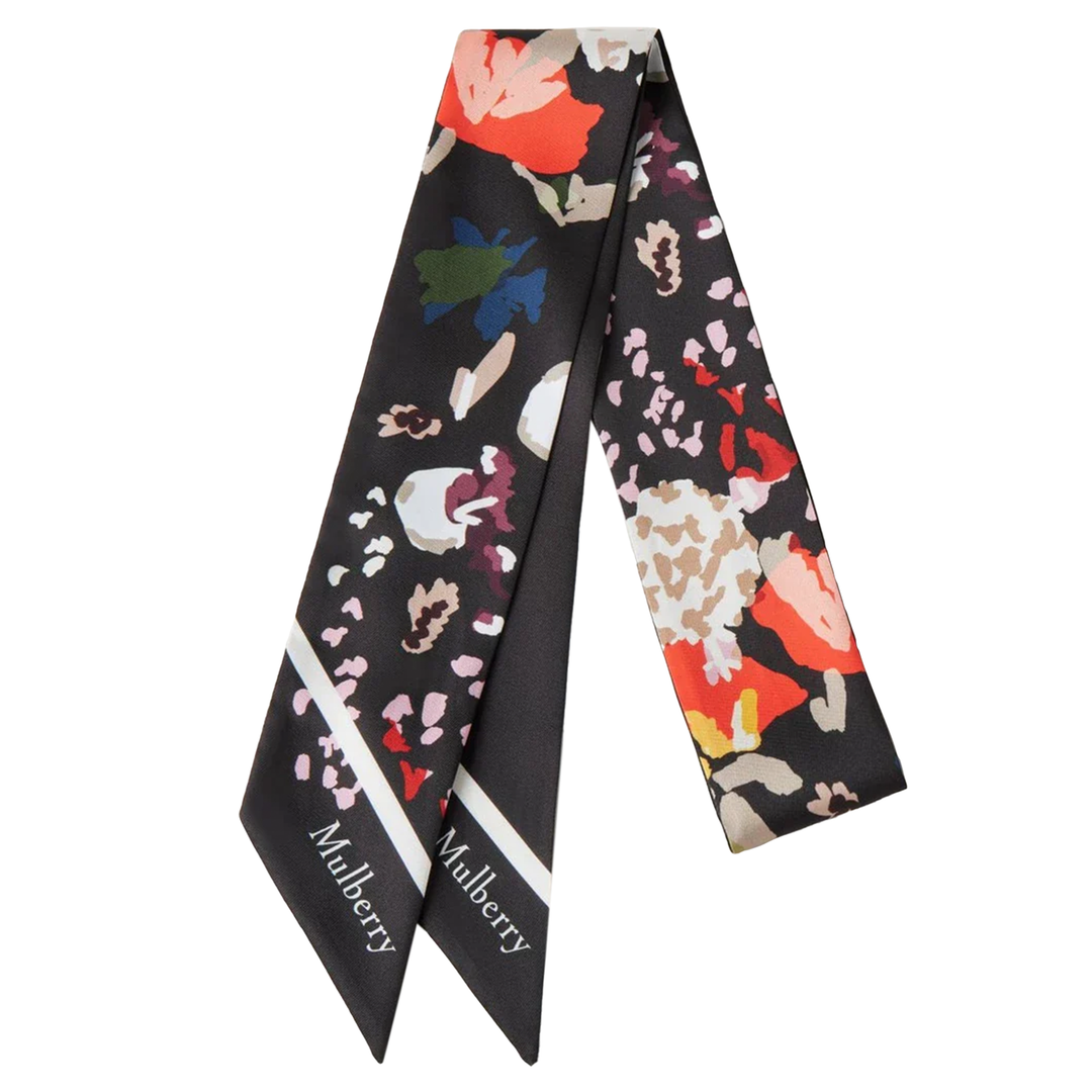 Winter Floral Skinny Scarf