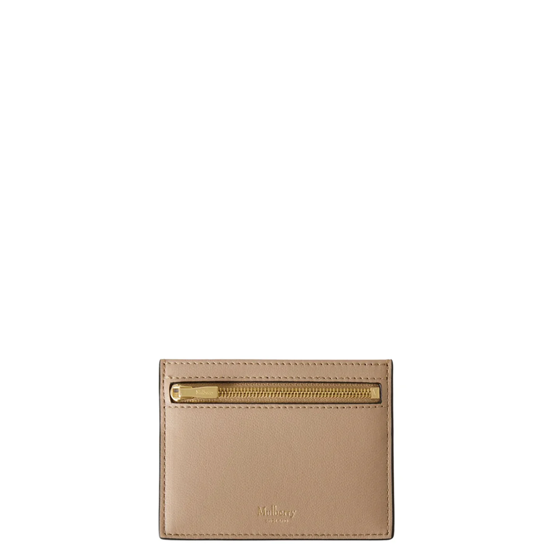 Zipped Credit Card Slip Maple Micro Classic Grain