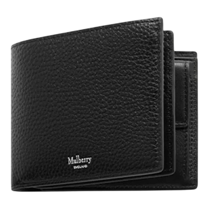 Club21 - Mulberry - 8 Card Coin Wallet Small Classic Grain (Black) - COIN WALLETS - Black