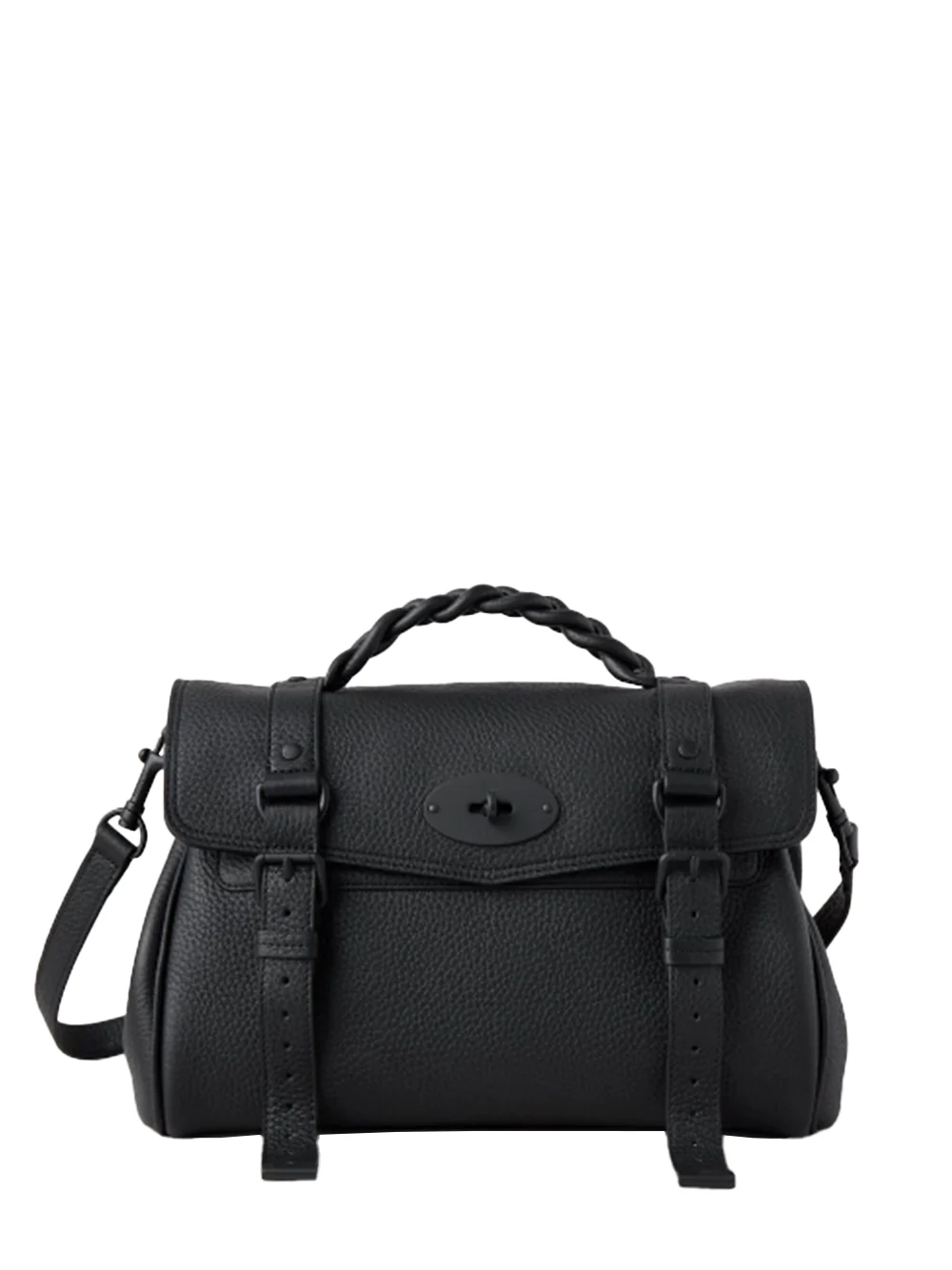 Alexa Black Heavy Grain Leather