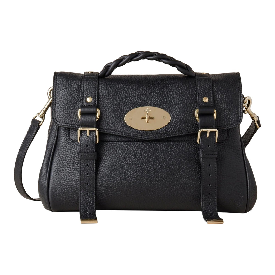 Club21 - Mulberry - Alexa Heavy Grain - MEDIUM TOP HANDLE - Black