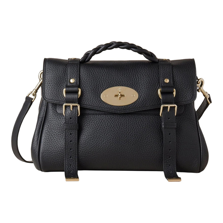 Club21 - Mulberry - Alexa Heavy Grain - MEDIUM TOP HANDLE - Black