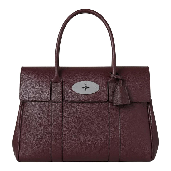 Club21 - Mulberry - Bayswater Black Cherry Small Classic Grain - HANDBAGS - Burgundy