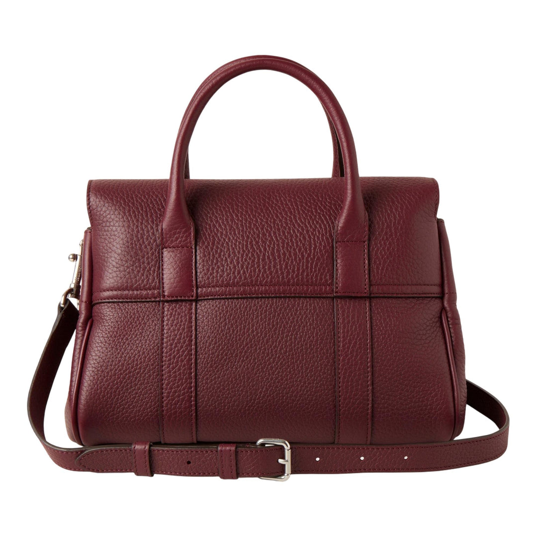 Club21 - Mulberry - Bayswater Satchel Black Cherry Heavy Grain - SMALL SHOULDER BAGS - Maroon
