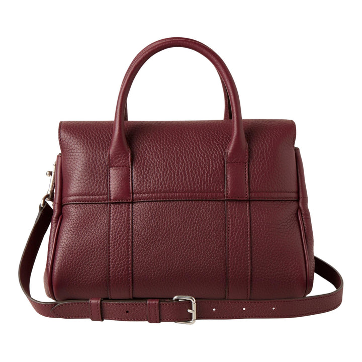 Club21 - Mulberry - Bayswater Satchel Black Cherry Heavy Grain - SMALL SHOULDER BAGS - Maroon