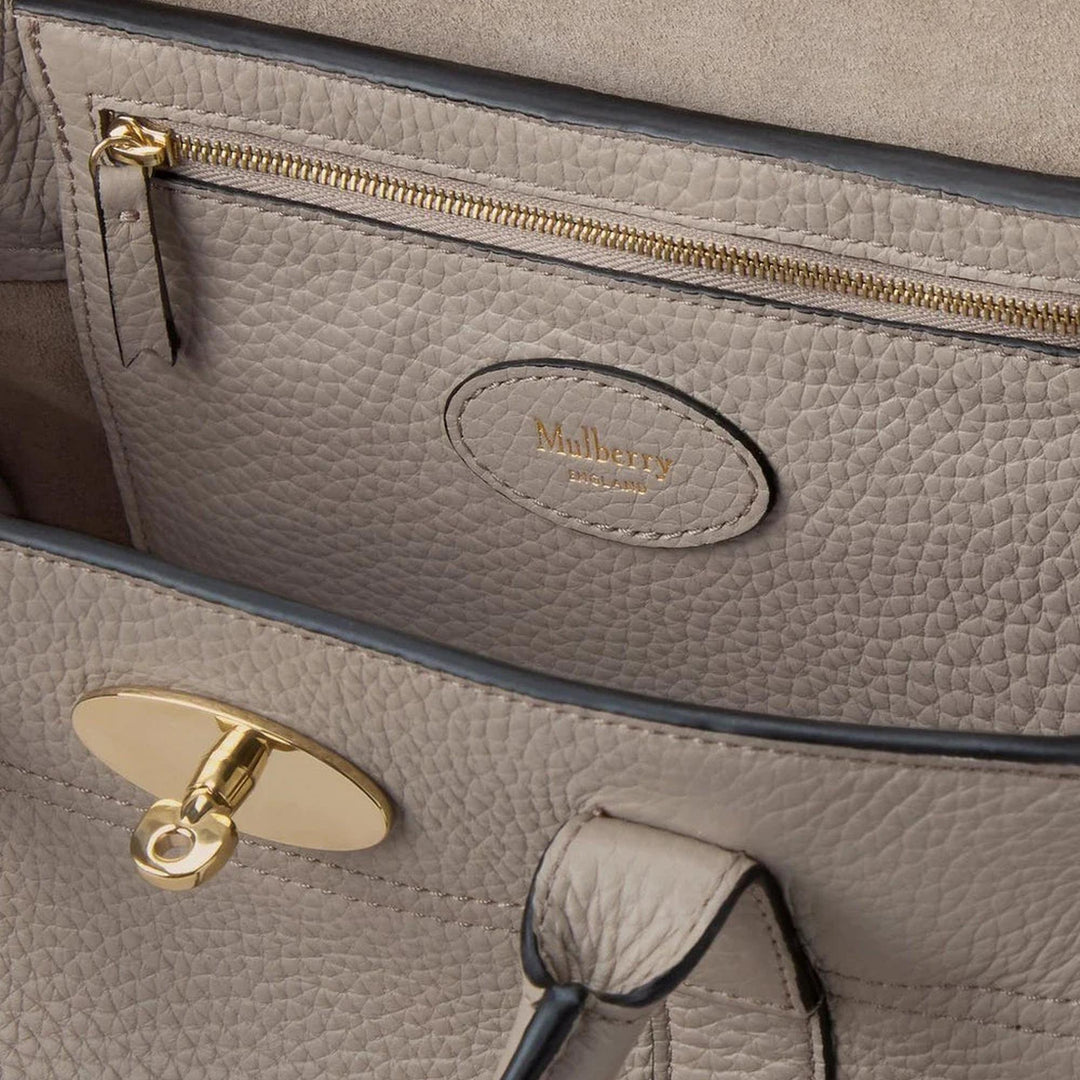 Club21 - Mulberry - Bayswater Satchel Cashmere Taupe Heavy Grain - SMALL SHOULDER BAGS - Cashmere Taupe