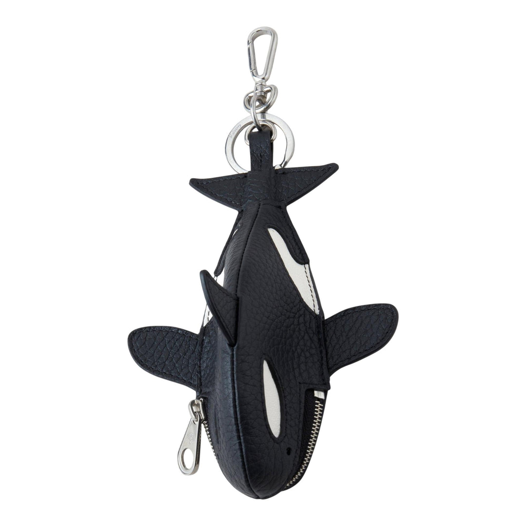 Club21 - Mulberry - Case Keyring Orca Black & White Heavy Grain & Micro Classic Grain - KEYRINGS - Black White