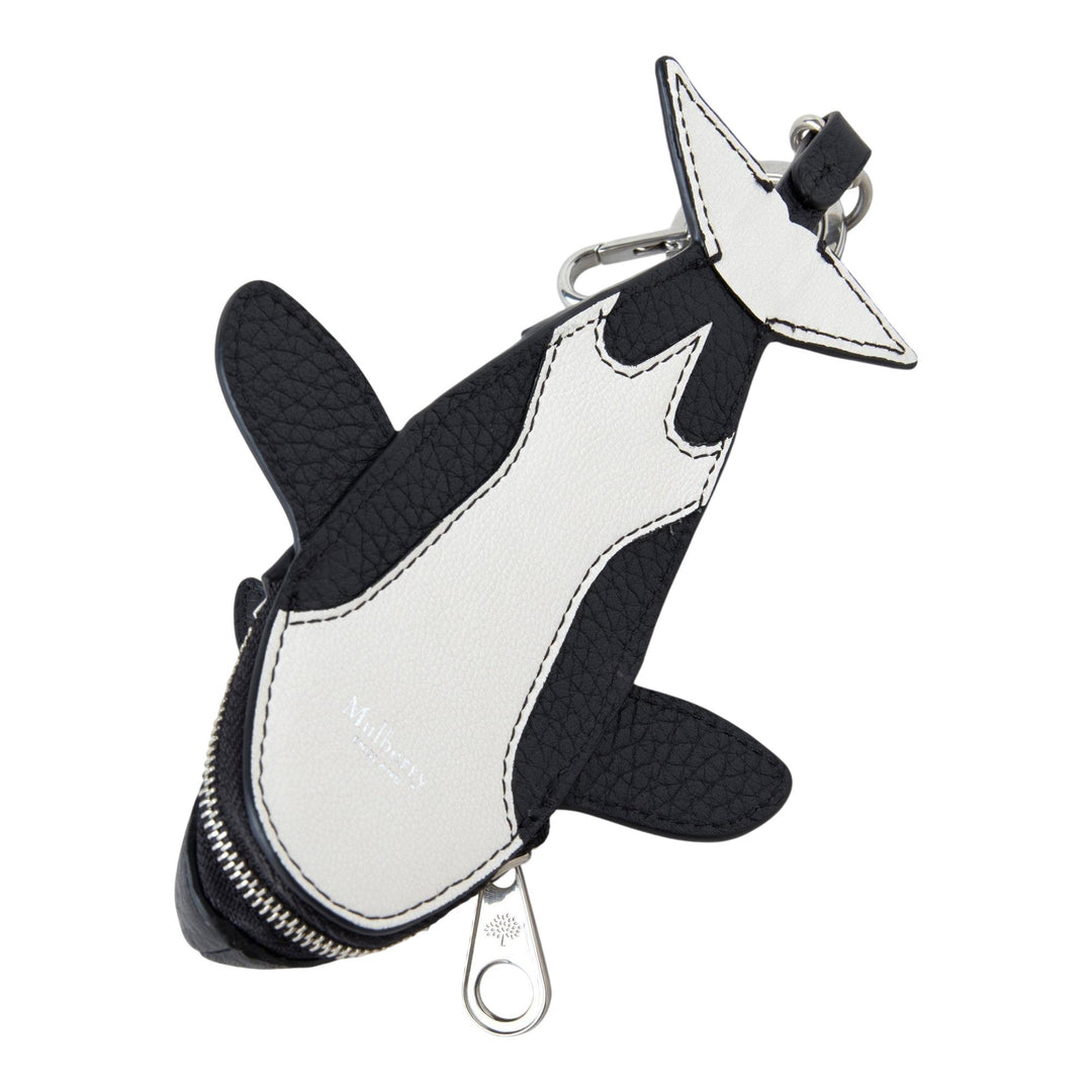 Club21 - Mulberry - Case Keyring Orca Black & White Heavy Grain & Micro Classic Grain - KEYRINGS - Black White