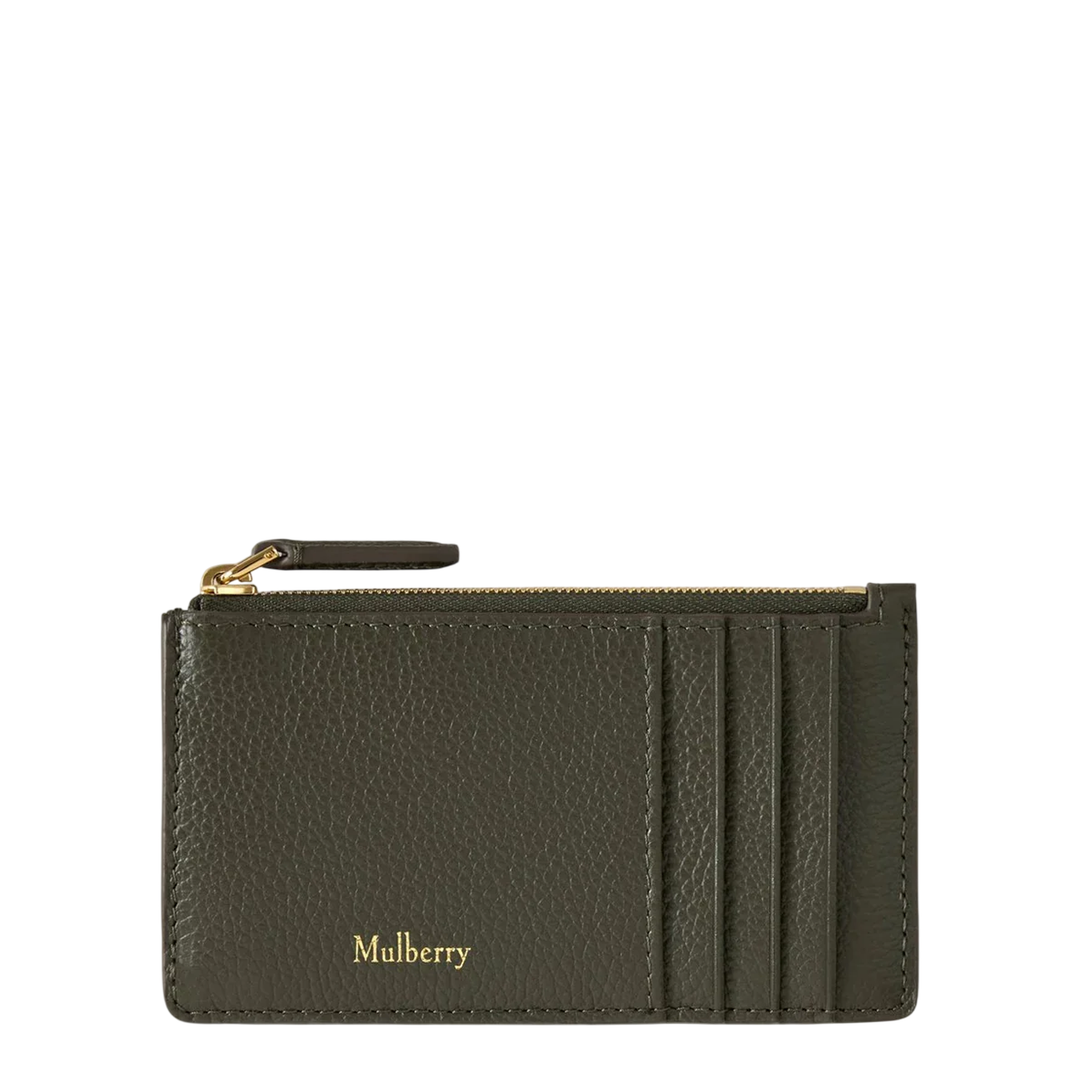 Continental Long Zip Card Holder Small Classic Grain