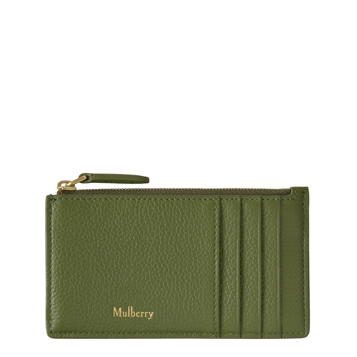 Continental Zipped Long Card Holder Fern Small Classic Grain