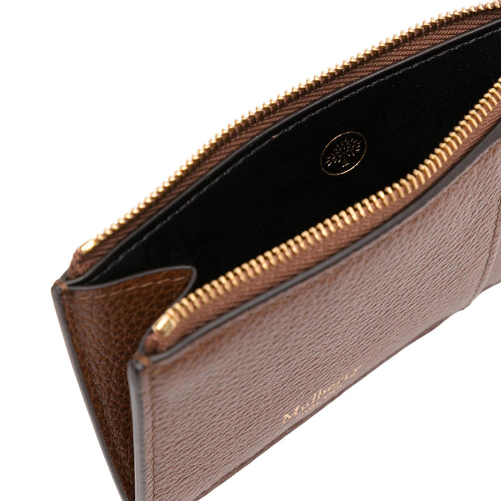 Club21 - Mulberry - Continental Zipped Long Card Holder Oak Two-Tone Small Classic Grain - MULTI-CARD WALLETS - Brown