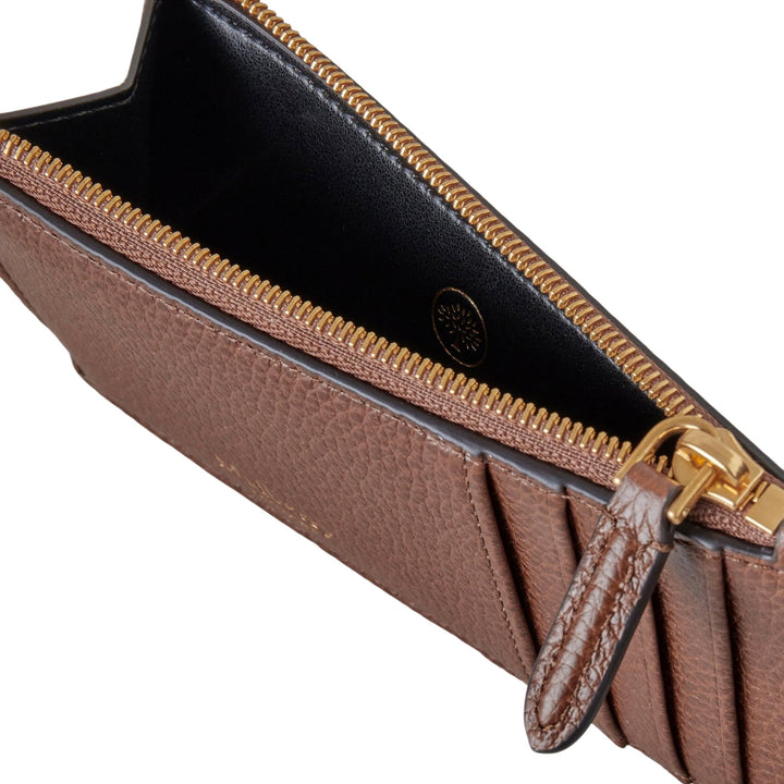 Club21 - Mulberry - Continental Zipped Long Card Holder Oak Two-Tone Small Classic Grain - MULTI-CARD WALLETS - Oak