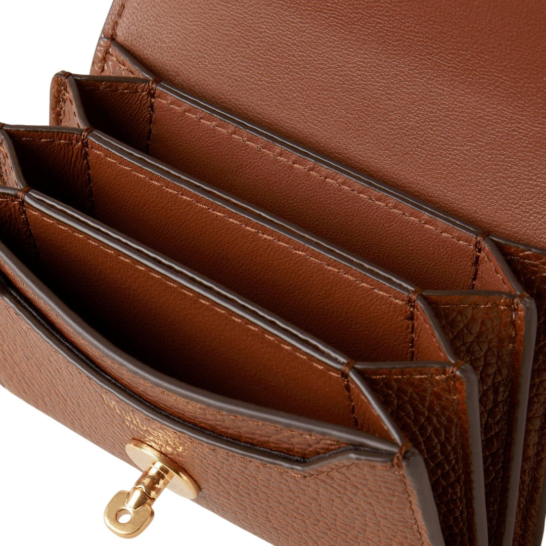 Club21 - Mulberry - Darley Concertina Wallet Oak Two-Tone Small Classic Grain - SMALL FRENCH PURSES - Brown