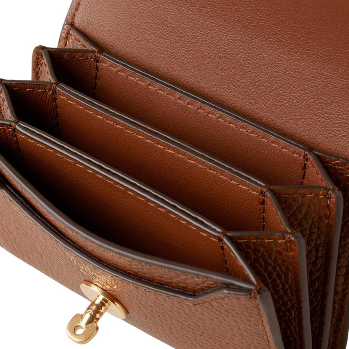 Club21 - Mulberry - Darley Concertina Wallet Oak Two-Tone Small Classic Grain - SMALL FRENCH PURSES - Brown