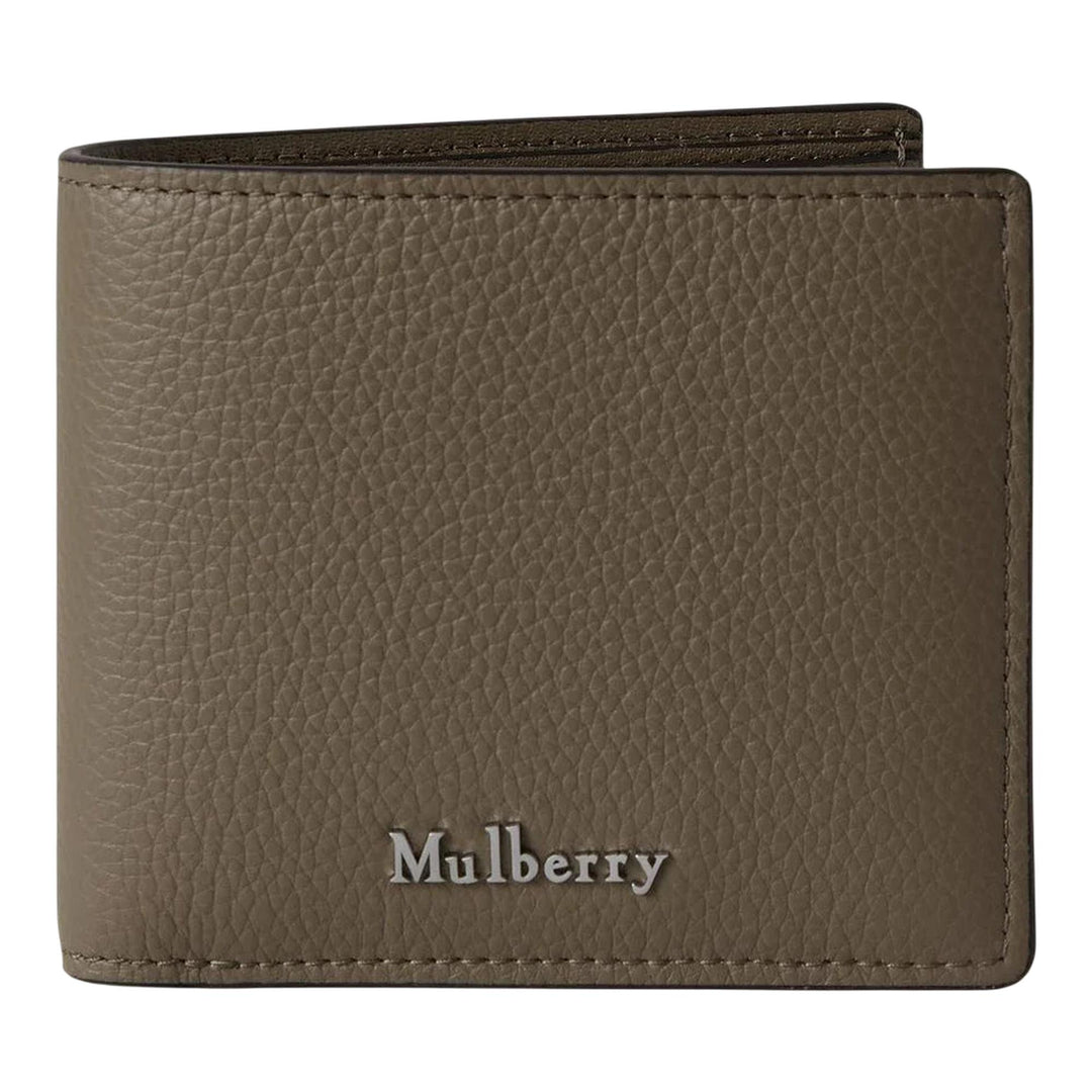 Club21 - Mulberry - Farringdon 8 Card Wallet Linen Green Small Classic Grain - MULTI-CARD WALLETS - Linen Green