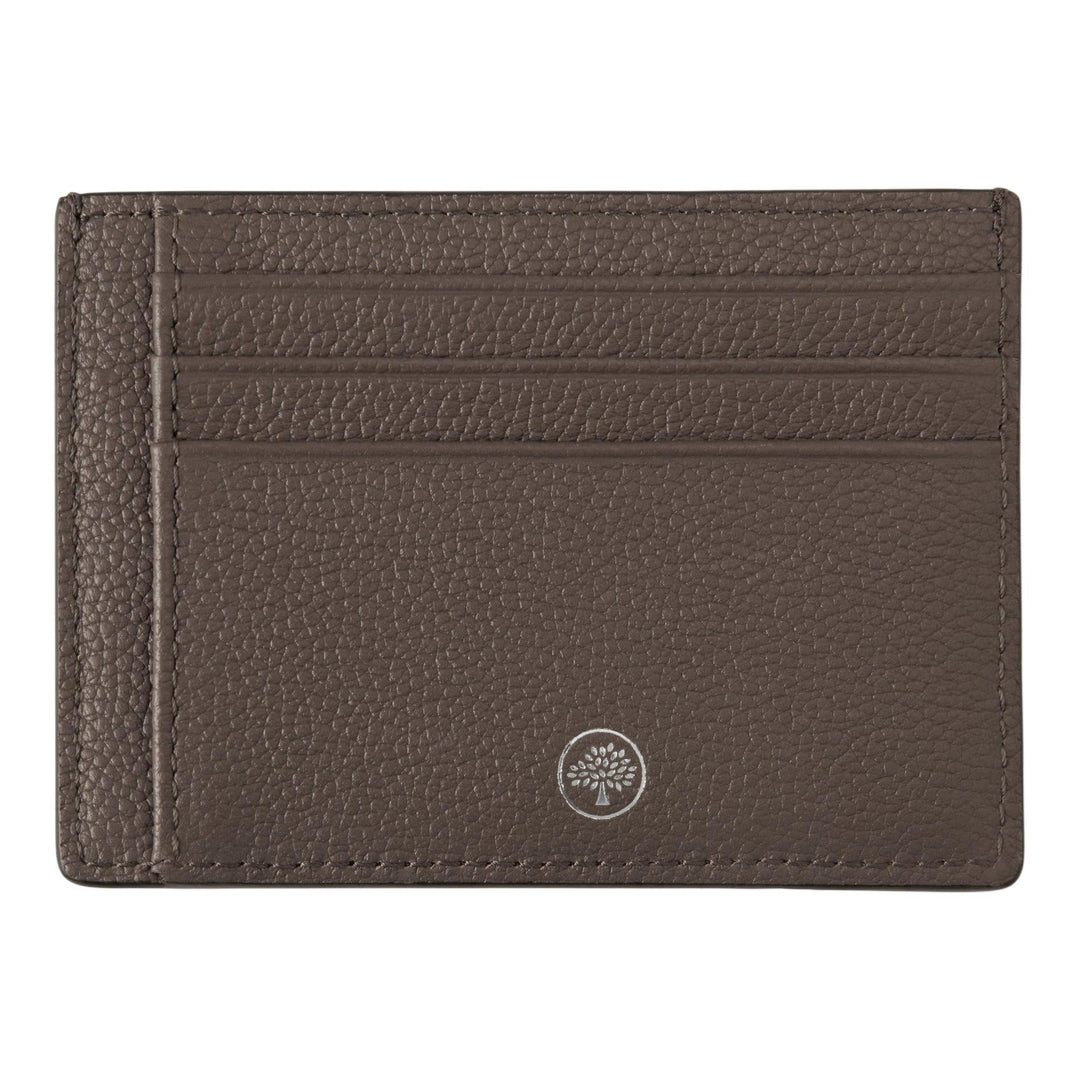 Club21 - Mulberry - Farringdon Card Holder Taupe Brown Small Pebble Grain - CREDIT CARD SLIP - Taupe Brown