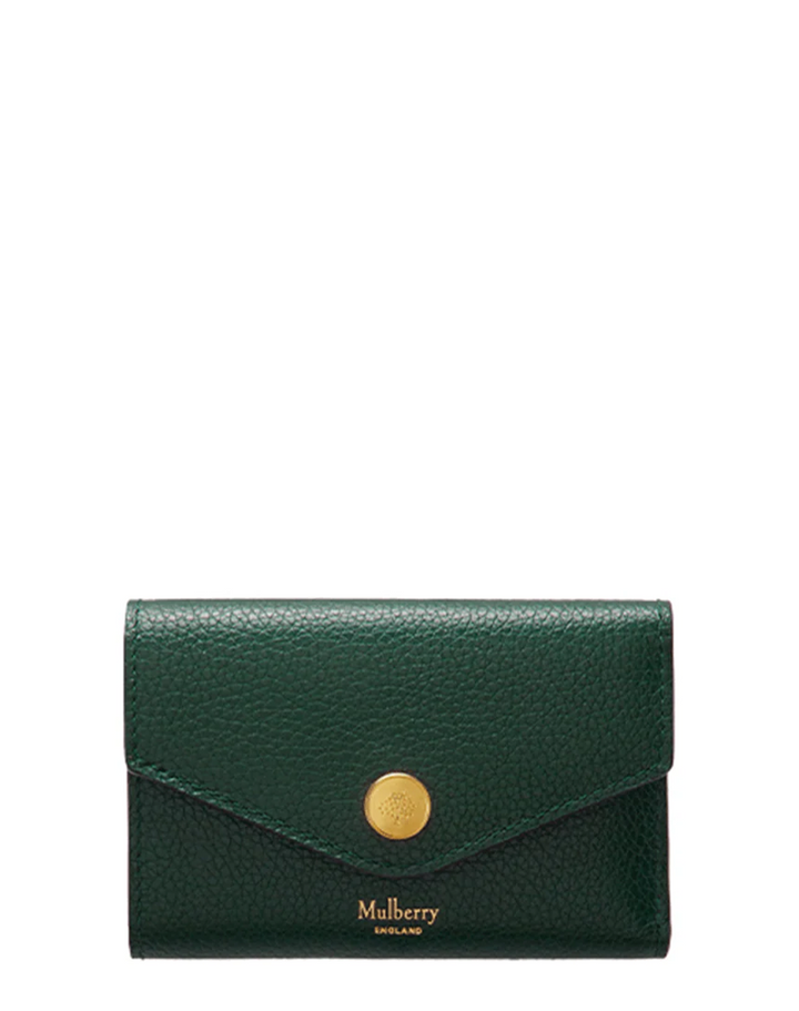 Folded Multi-Card Wallet Small Classic Grain (Mulberry Green)