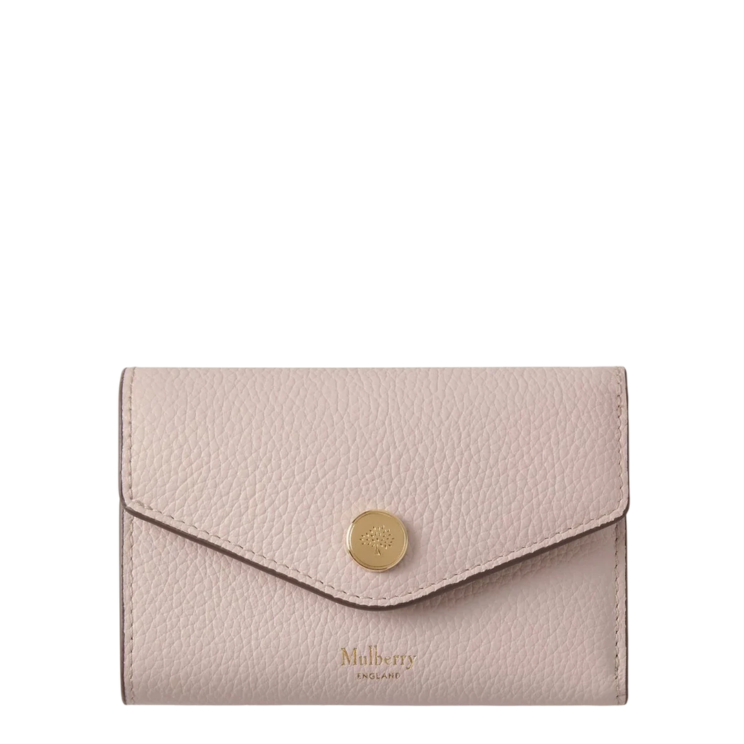Folded Multi-Card Wallet Blossom Pink Small Classic Grain