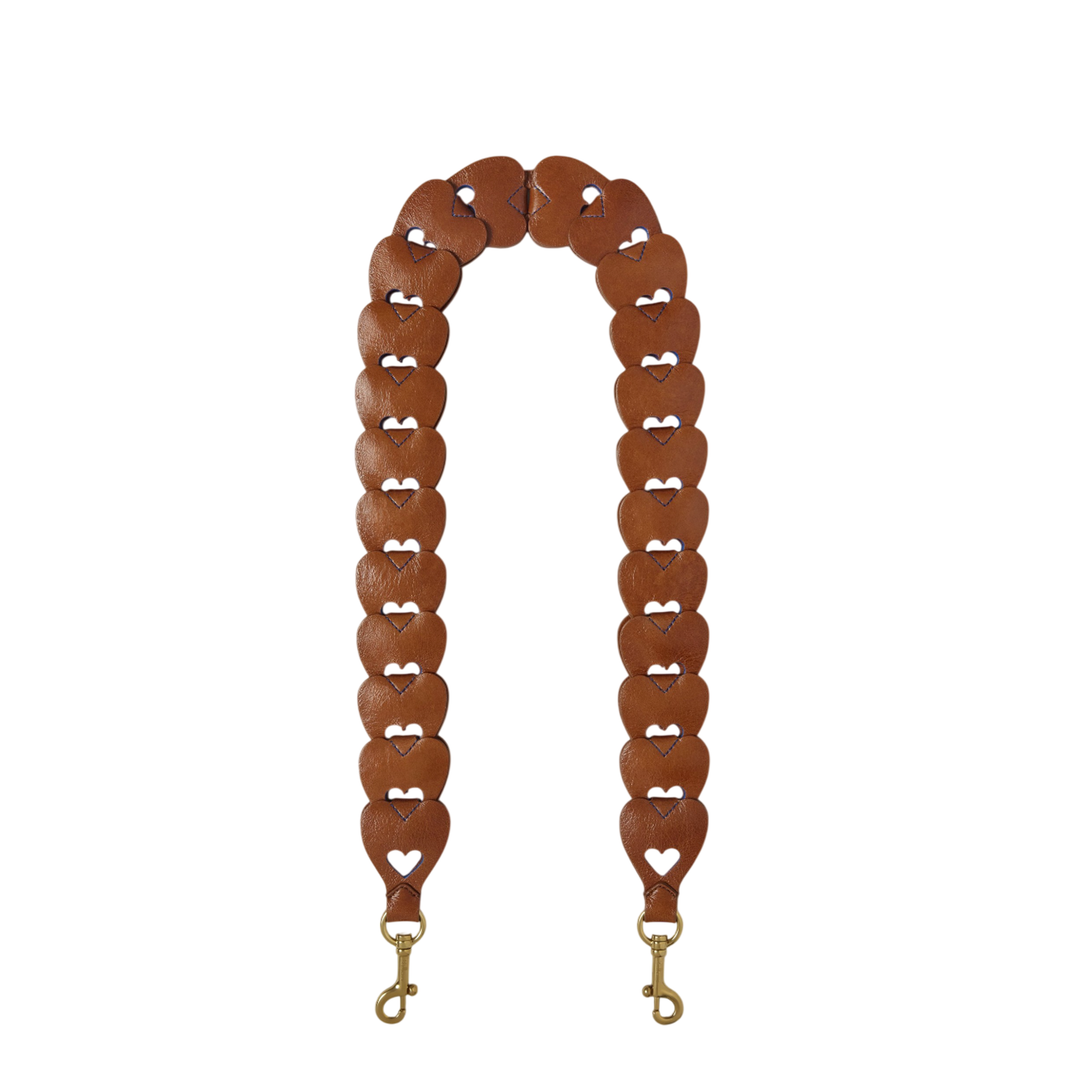 Heart Woven Leather Strap