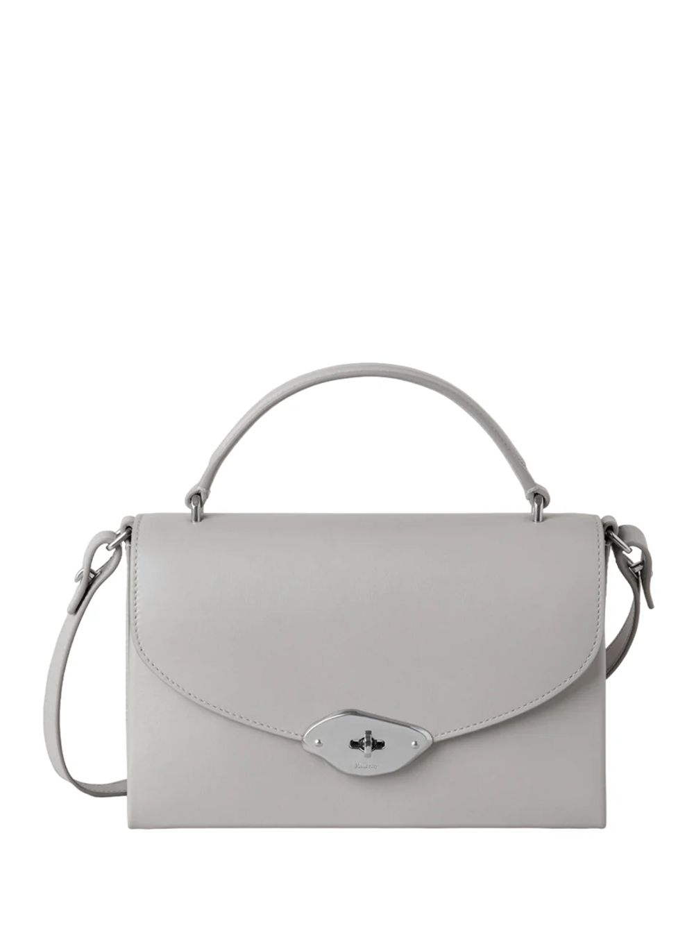 Lana Top Handle Pale Grey High Gloss Leather