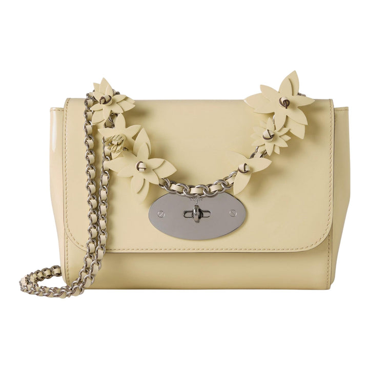 Club21 - Mulberry - Lily Buttermilk Soft Patent & Flowers - SMALL SHOULDER BAGS - Buttermilk