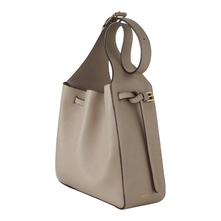 Club21 - Mulberry - Lyra Bucket Cashmere Taupe Heavy Grain - MEDIUM SHOULDER BAGS - Cashmere Taupe