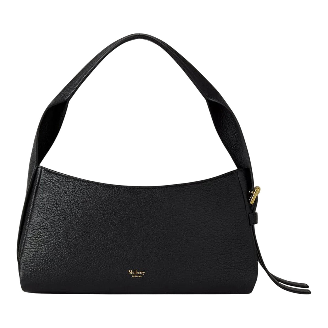 Maggie Shoulder Bag Black Natural Grain