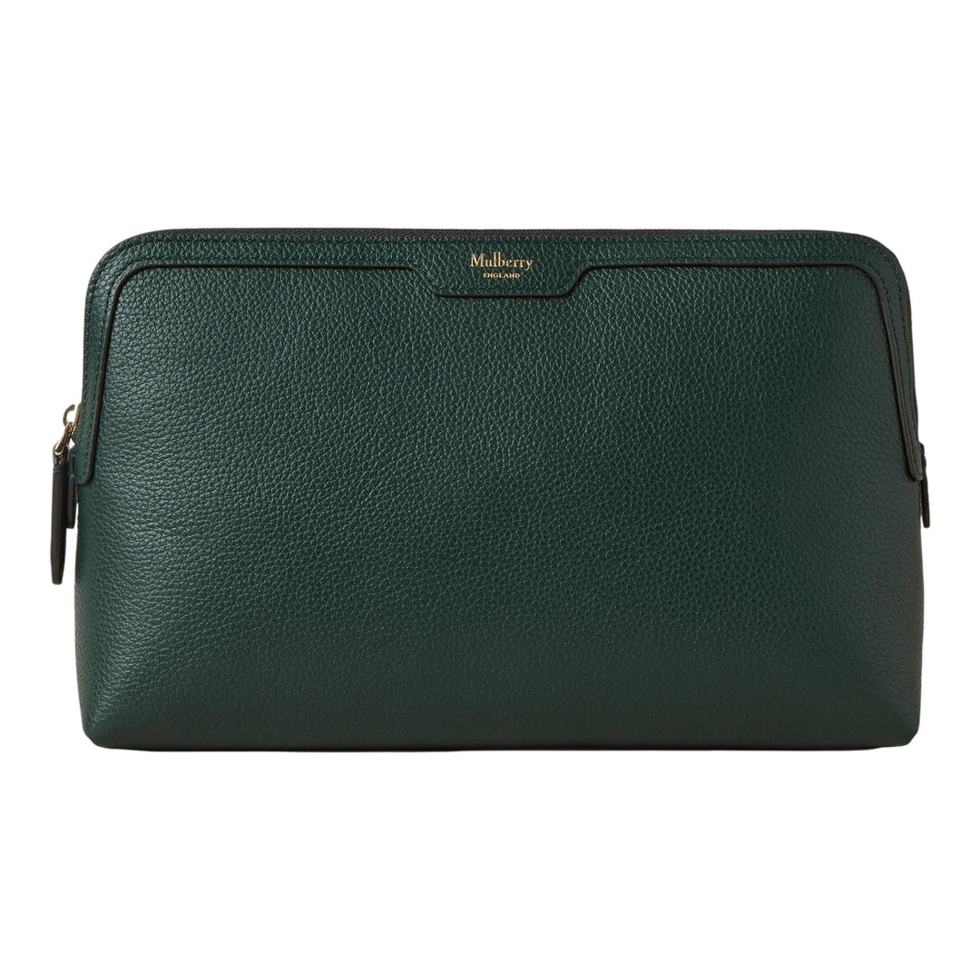 Club21 - Mulberry - Medium Cosmetic Pouch Small Classic Grain - COS. POUCHES - Dark Green