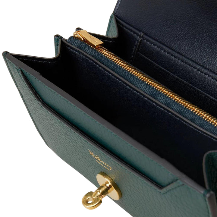 Club21 - Mulberry - Medium Darley Wallet Mulberry Green Heavy Grain - MEDIUM FRENCH PURSES - Dark Green