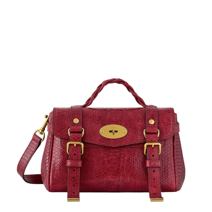 Mini Alexa Apple Red Waxed Snake Print