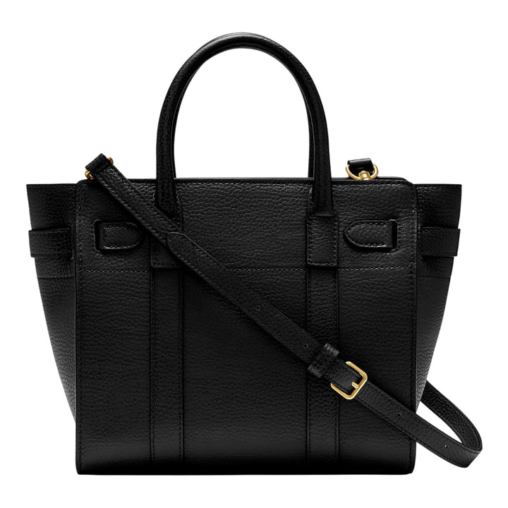 Club21 - Mulberry - Mini Zipped Bayswater Black Small Classic Grain - MINI SHOULDER BAGS - Black